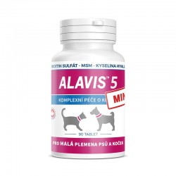 ALAVIS 5 Mini kĺbový prípravok pre psov malých plemien a mačky 90 tbl.