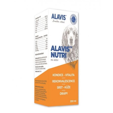 ALAVIS Nutri lososový olej obohatený o minerály a vitamíny pre psy a mačky 200ml