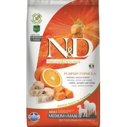 Farmina N&D dog GF PUMPKIN adult medium & maxi codfish & orange 2,5 kg