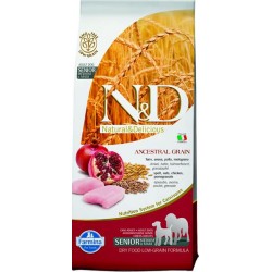 Farmina N&D dog AG senior medium & maxi, chicken, spelt, oats & pomegranate 12 kg